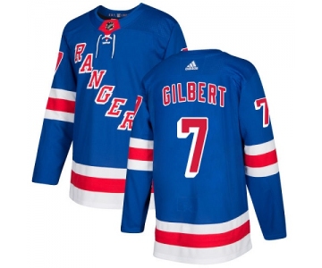 Adidas Rangers #7 Rod Gilbert Royal Blue Home Authentic Stitched NHL Jersey