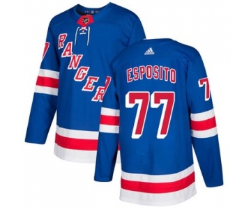 Adidas Rangers #77 Phil Esposito Royal Blue Home Authentic Stitched NHL Jersey