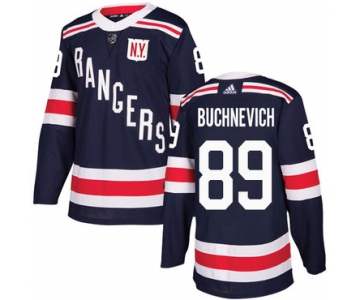 Adidas Rangers #89 Pavel Buchnevich Navy Blue Authentic 2018 Winter Classic Stitched NHL Jersey