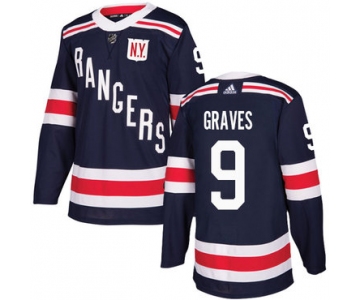 Adidas Rangers #9 Adam Graves Navy Blue Authentic 2018 Winter Classic Stitched NHL Jersey