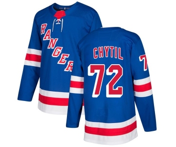 Men Adidas New York Rangers #72 Filip Chytil Blue Home Stitched NHL Jersey