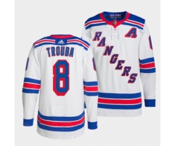 Men Adidas New York Rangers #8 Jacob Trouba White Home Stitched NHL Jersey