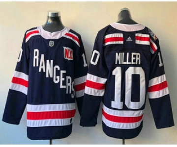 Men's New York Rangers #10 J. T. Miller Royal Blue 2018 Winter Classic Stitched NHL Hockey Jersey