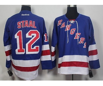 Men's New York Rangers #12 Eric Staal Light Blue Reebok Home Hockey Jersey