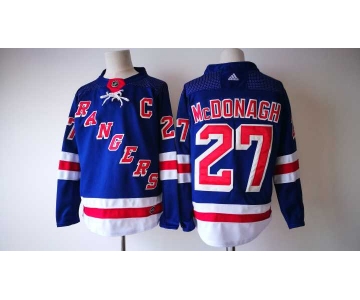 Men's New York Rangers #27 Ryan McDonagh Royal Blue Home 2017-2018 Hockey Stitched NHL Jersey