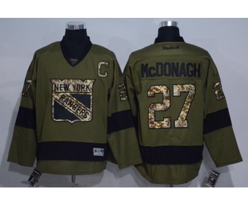 Men's New York Rangers #27 Ryan Mcdonagh Green Salute to Service Stitched NHL Reebok Hockey Jersey