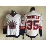 Men's New York Rangers #35 Mike Richter 1996-97 White CCM Vintage Throwback Jersey