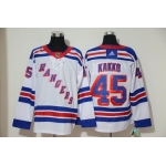 Men's New York Rangers 45 Kaapo Kakko White Adidas Jersey