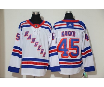 Men's New York Rangers 45 Kaapo Kakko White Adidas Jersey