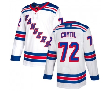 Men's New York Rangers #72 Filip Chytil White Stitched Adidas Jersey