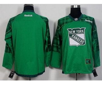 Men's New York Rangers Blank Green 2016 St. Patrick's Day Hockey Jersey
