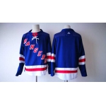 Men's New York Rangers Blank Royal Blue Home 2017-2018 Hockey Stitched NHL Jersey