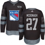 Men's York Rangers #27 Ryan McDonagh Black 1917-2017 100th Anniversary Stitched NHL Jersey