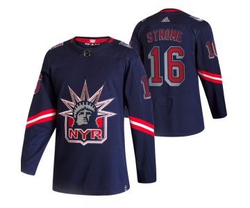 New York Rangers #16 Ryan Strome Navy Men's Adidas 2020-21 Reverse Retro Alternate NHL Jersey