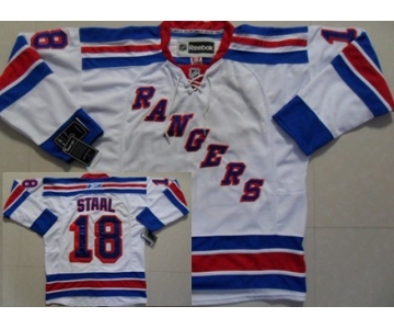 New York Rangers #18 Marc Staal White Jersey