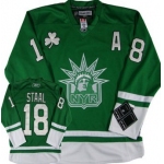 New York Rangers #18 Staal St. Patrick's Day Green Jersey