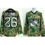 New York Rangers #26 Martin St. Louis 2014 Camo Jersey