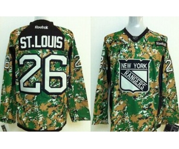 New York Rangers #26 Martin St. Louis 2014 Camo Jersey