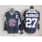 New York Rangers #27 Ryan Mcdonagh 2014 NYR Training Navy Blue Jersey