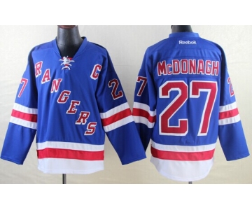 New York Rangers #27 Ryan Mcdonagh Light Blue Jersey