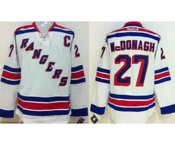 New York Rangers #27 Ryan Mcdonagh White Jersey