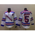 New York Rangers #5 Dan Girardi White Jersey