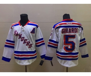 New York Rangers #5 Dan Girardi White Jersey