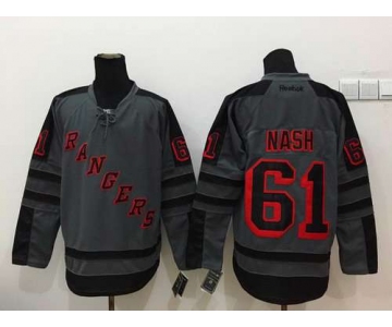 New York Rangers #61 Rick Nash Charcoal Gray Jersey
