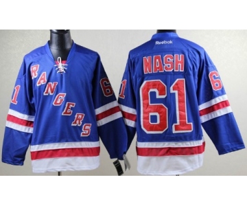 New York Rangers #61 Rick Nash Light Blue Jersey