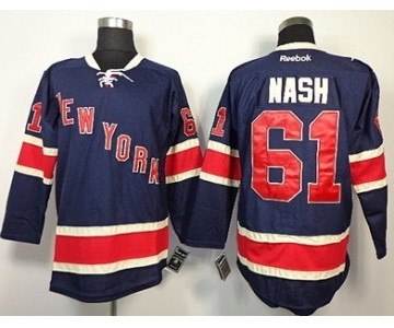 New York Rangers #61 Rick Nash Navy Blue Third 85TH Jersey