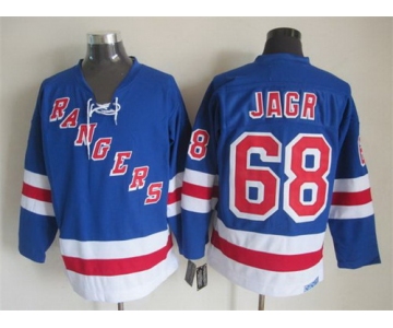New York Rangers #68 Jaromir Jagr Light Blue Throwback CCM Jersey