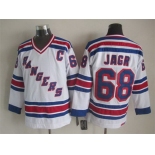 New York Rangers #68 Jaromir Jagr White Throwback CCM Jersey