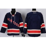 New York Rangers Blank Navy Blue Third 85TH Jersey