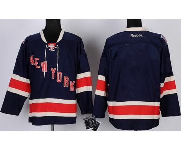 New York Rangers Blank Navy Blue Third 85TH Jersey