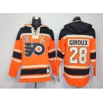 Old Time Hockey Philadelphia Flyers #28 Claude Giroux 2012 Winter Classic Orange Hoodie