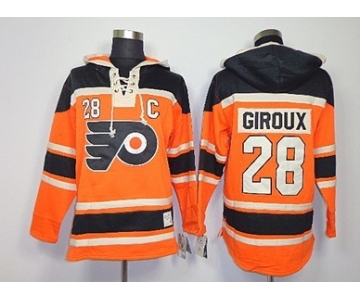 Old Time Hockey Philadelphia Flyers #28 Claude Giroux 2012 Winter Classic Orange Hoodie