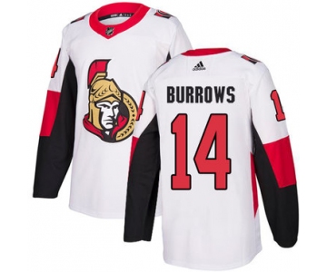 Adidas Men's Ottawa Senators #14 Alexandre Burrows Authentic White Away NHL Jersey