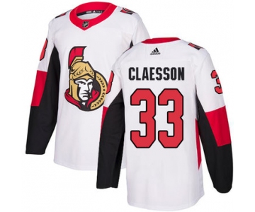 Adidas Men's Ottawa Senators #33 Fredrik Claesson Authentic White Away NHL Jersey