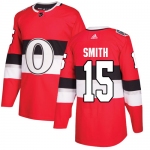 Adidas Senators #15 Zack Smith Red Authentic 2017 100 Classic Stitched NHL Jersey