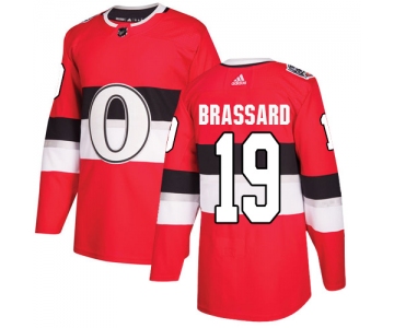 Adidas Senators #19 Derick Brassard Red Authentic 2017 100 Classic Stitched NHL Jersey