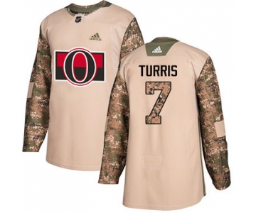 Adidas Senators #7 Kyle Turris Camo Authentic 2017 Veterans Day Stitched NHL Jersey