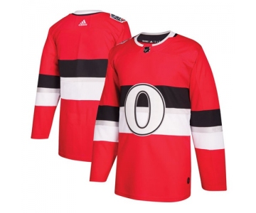 Adidas Senators Blank Red Authentic 2017 100 Classic Stitched NHL Jersey