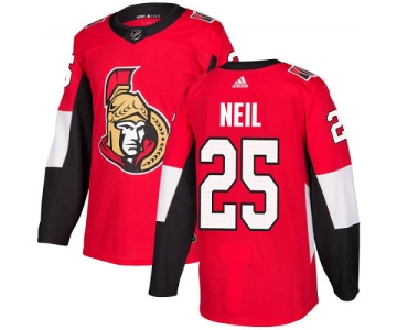 Men's Adidas Ottawa Senators #25 Chris Neil Red Home Authentic Stitched NHL Jersey