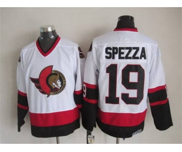 Men's Ottawa Senators #19 Jason Spezza 1997-98 White CCM Vintage Throwback Jersey