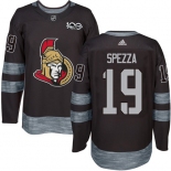 Men's Ottawa Senators #19 Jason Spezza Black 1917-2017 100th Anniversary Stitched NHL Jersey