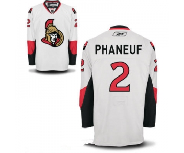 Men's Ottawa Senators #2 Dion Phaneuf White Reebok Hockey Stitched NHL Jersey