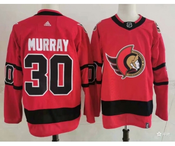 Men's Ottawa Senators #30 Matt Murray Red 2021 Retro Stitched NHL Jersey