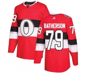 Men's Ottawa Senators #79 Drake Batherson Adidas 100 Classic Authentic Red Jersey