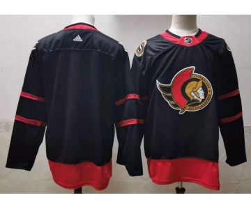 Men's Ottawa Senators Blank Black Adidas 2020-21 Stitched NHL Jersey