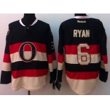 Ottawa Senators #6 Bobby Ryan Black Third Jersey